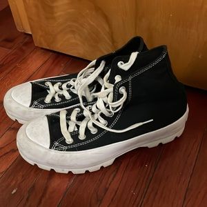 Lugged Sole Hightop Black Converse
